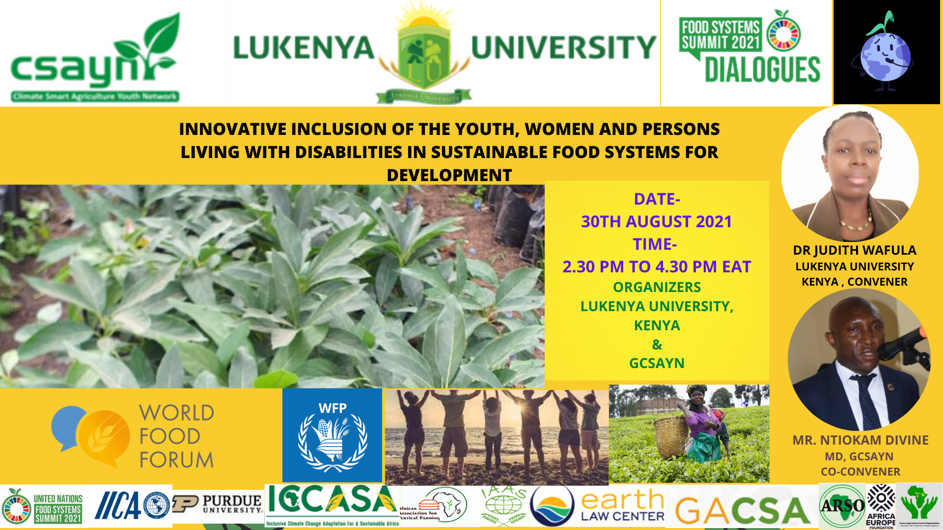 Innovative inclusion of the youth, women and persons living with